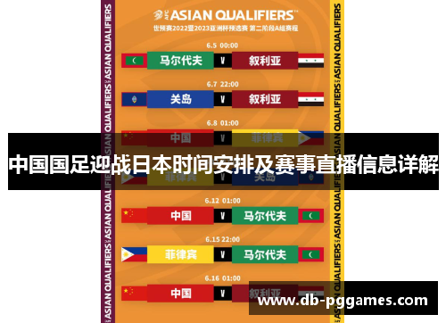 中国国足迎战日本时间安排及赛事直播信息详解 中国国足迎战日本时间安排及赛事直播信息详解